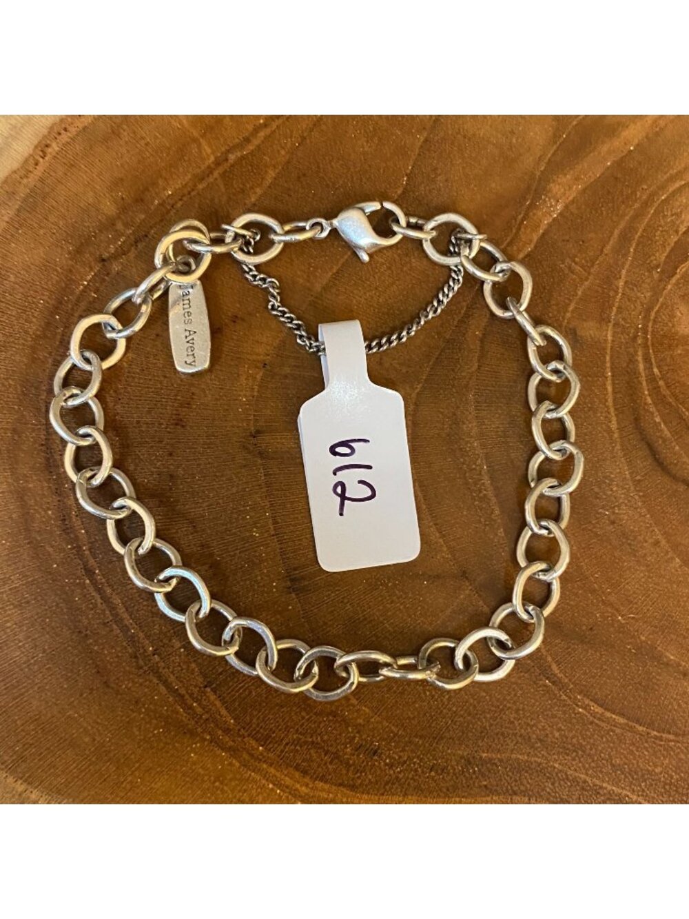 James Avery Forged Link Charm Bracelet, Size S/M, Sterling Silver